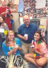 C, M, and Kelli -- Luau