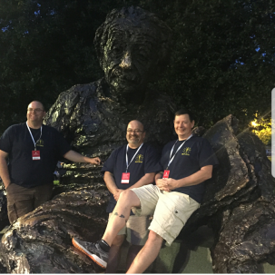 Einstein Statue with the Boys - May 2018