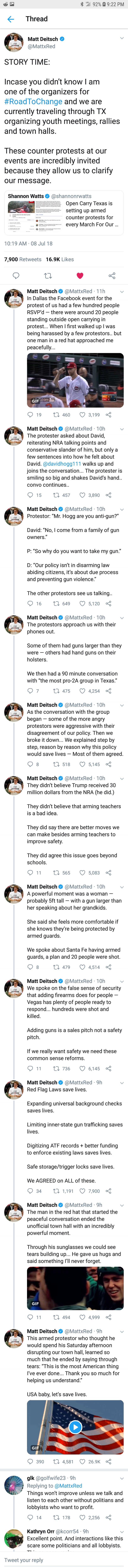 Matt Deitsch Twitter Feed about 2A exchange